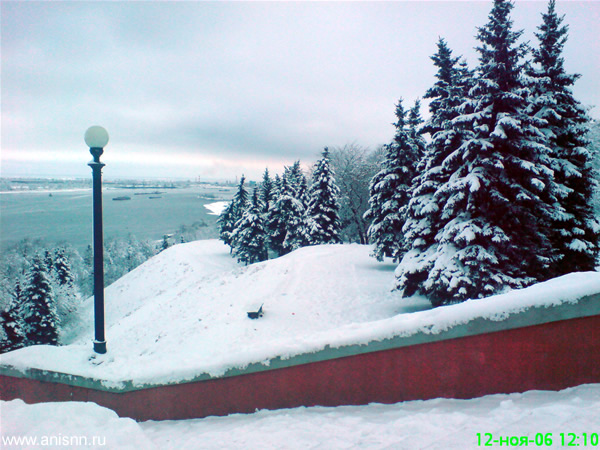 снег Волга Чкаловская лесница зимой